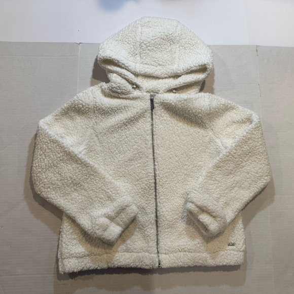Marc New York White/cream Hooded Sherpa Jacket Size Large - Picture 1 of 7